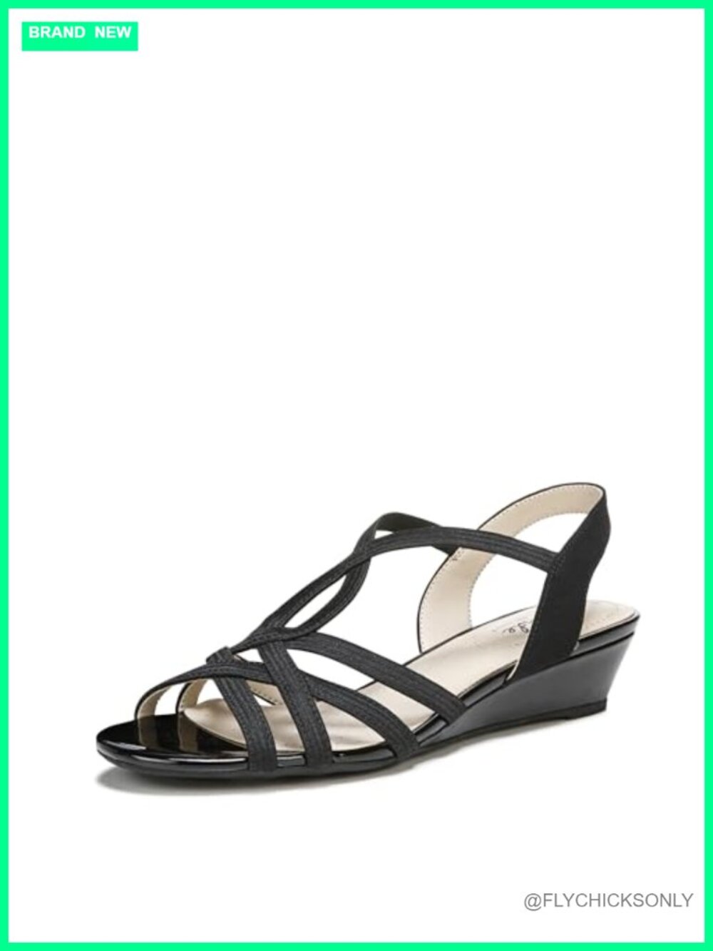 LifeStride Yaya Wedge Sandal Womens Comfort Slingback Round Toe